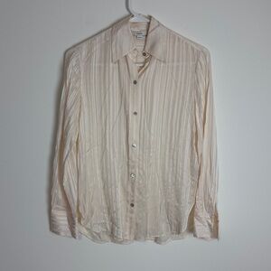 Vince Light Cream Button-Down Shirt
